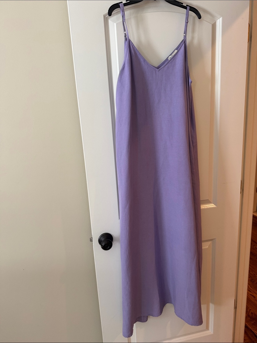 L'AGENCE Lavender Slip Maxi Dress with Adjustable Straps